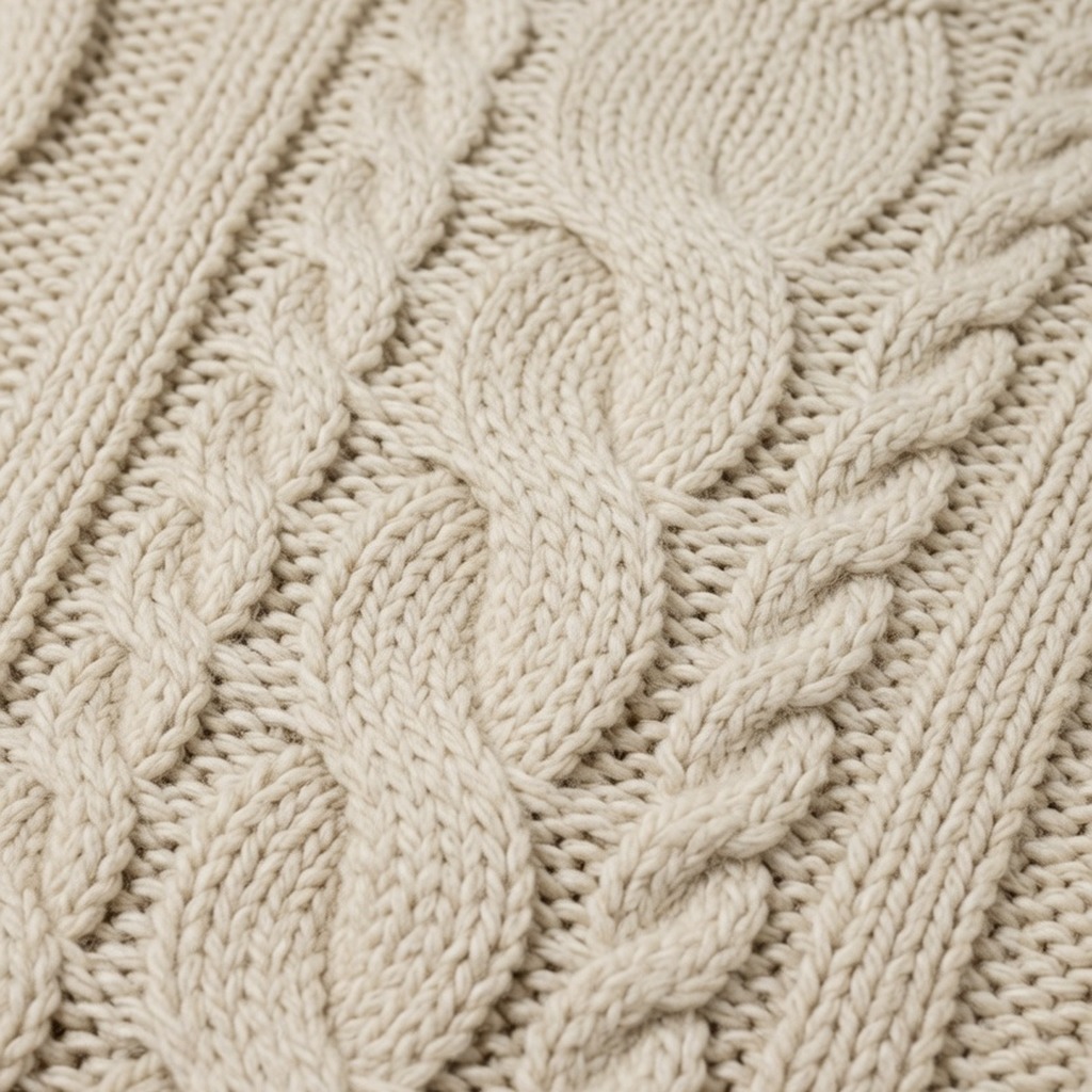 Cream Cable-Knit Fisherman Sweater 3