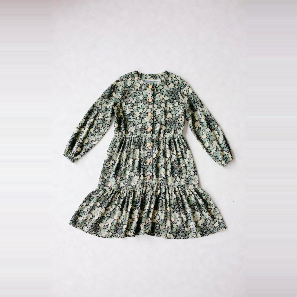 Ditsy Print Prairie Midi Dress