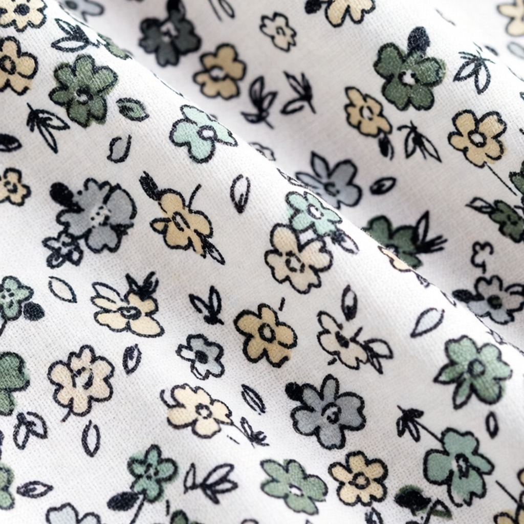 Ditsy Print Prairie Midi Dress 3