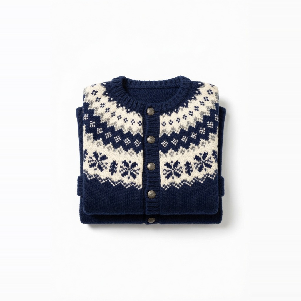 Fair Isle Wool Cardigan 2