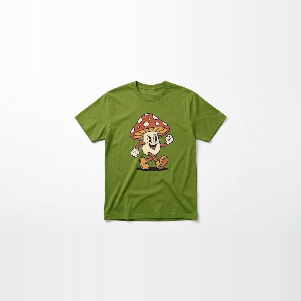Happy Mushroom Mascot Tee
