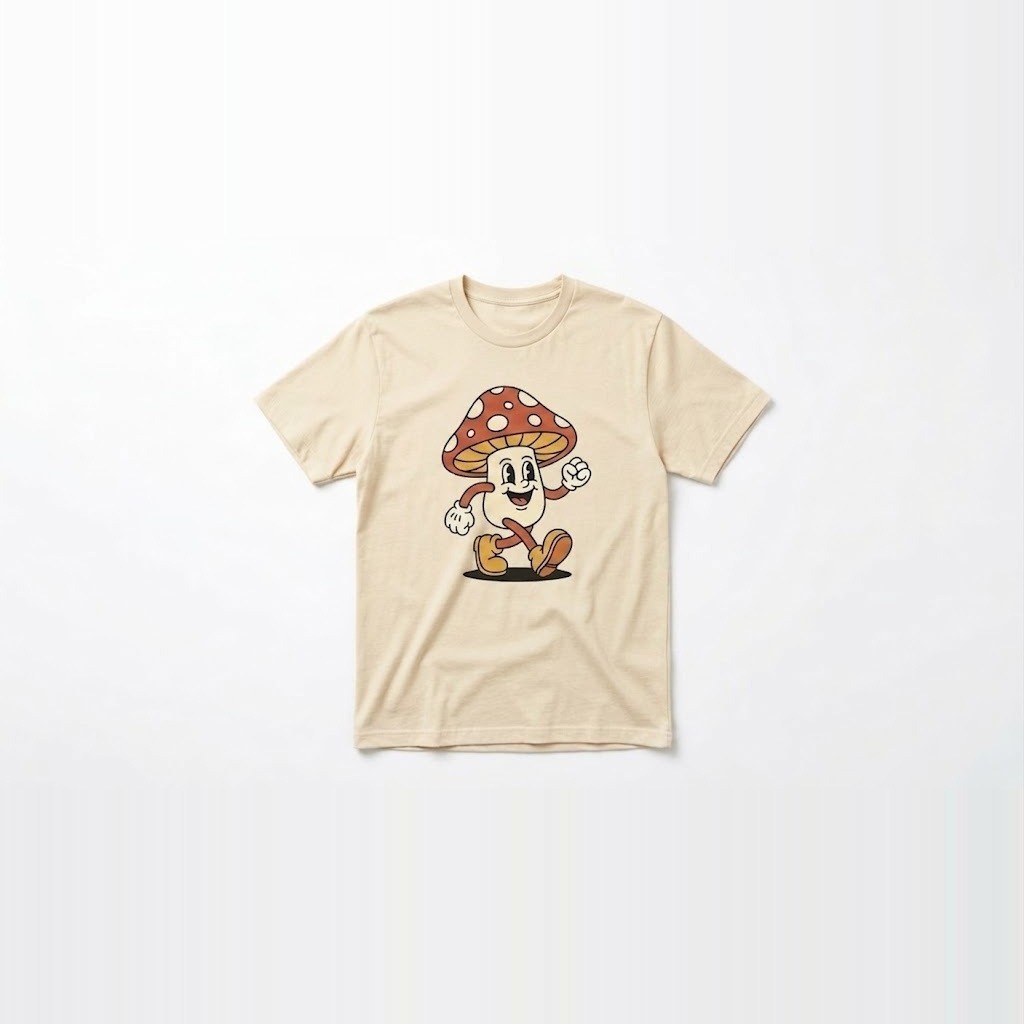 Happy Mushroom Mascot Tee 2