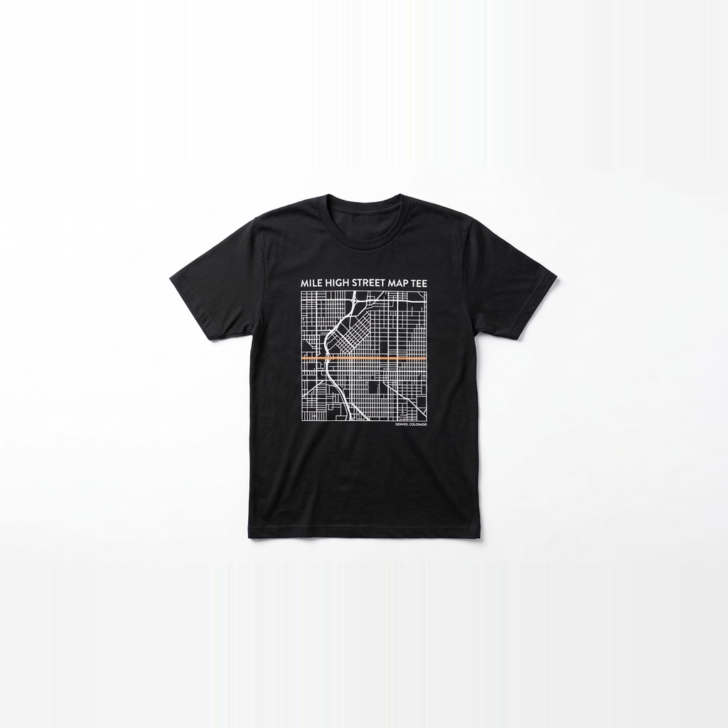 Mile High Street Map Tee 3