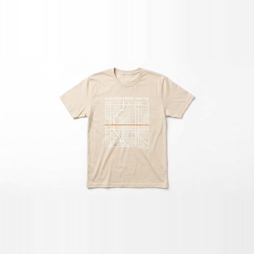 Mile High Street Map Tee 2