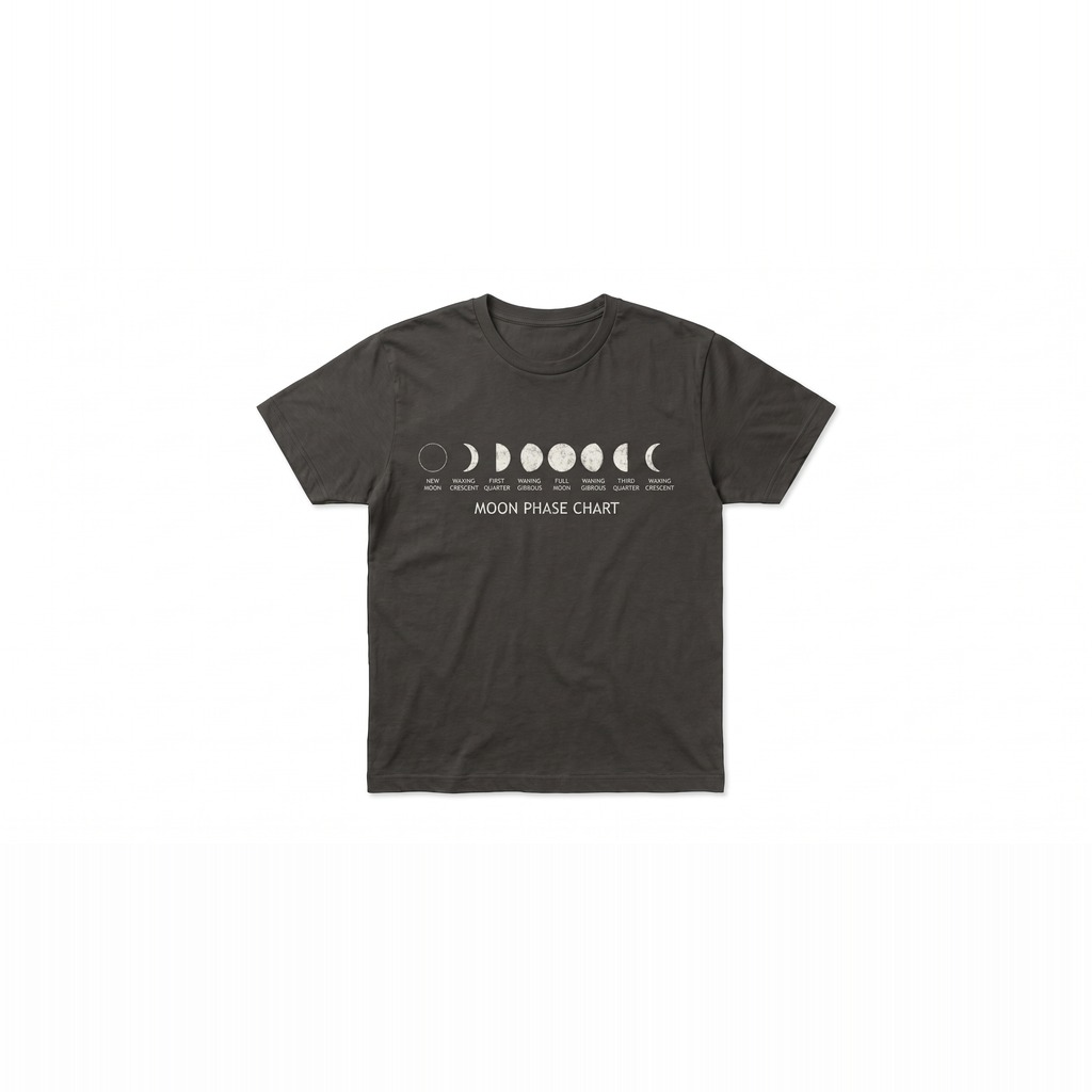 Moon Phase Chart Tee 3