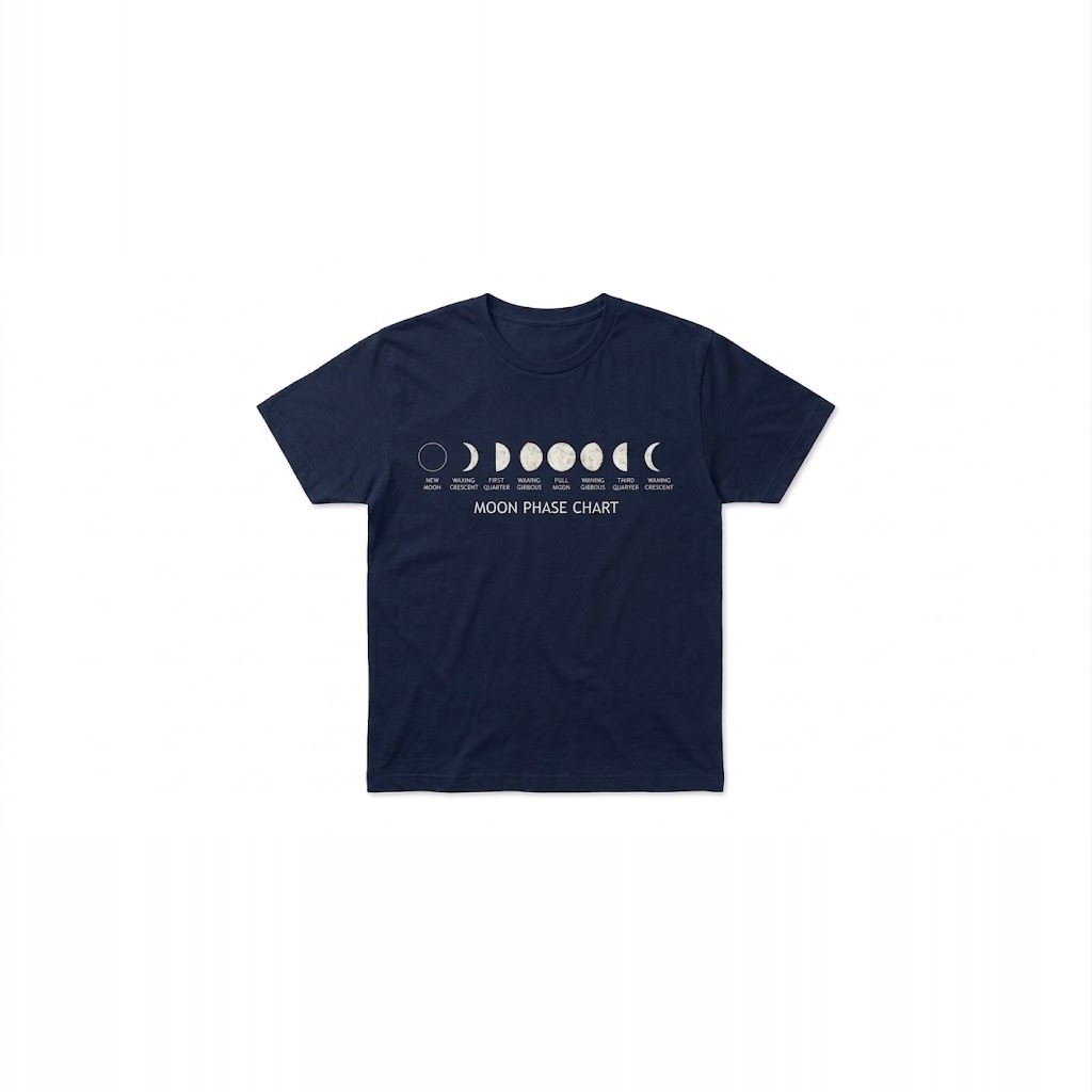 Moon Phase Chart Tee 2