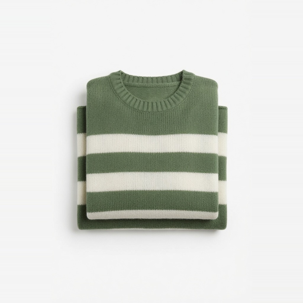 Striped Merino Crewneck Sweater 2